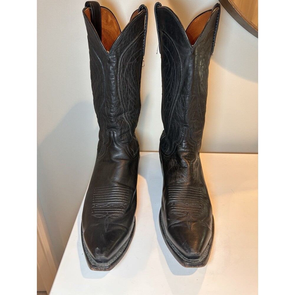 1883 Lucchese Mens Western Leather Boots Size 11D Black N159754 USA